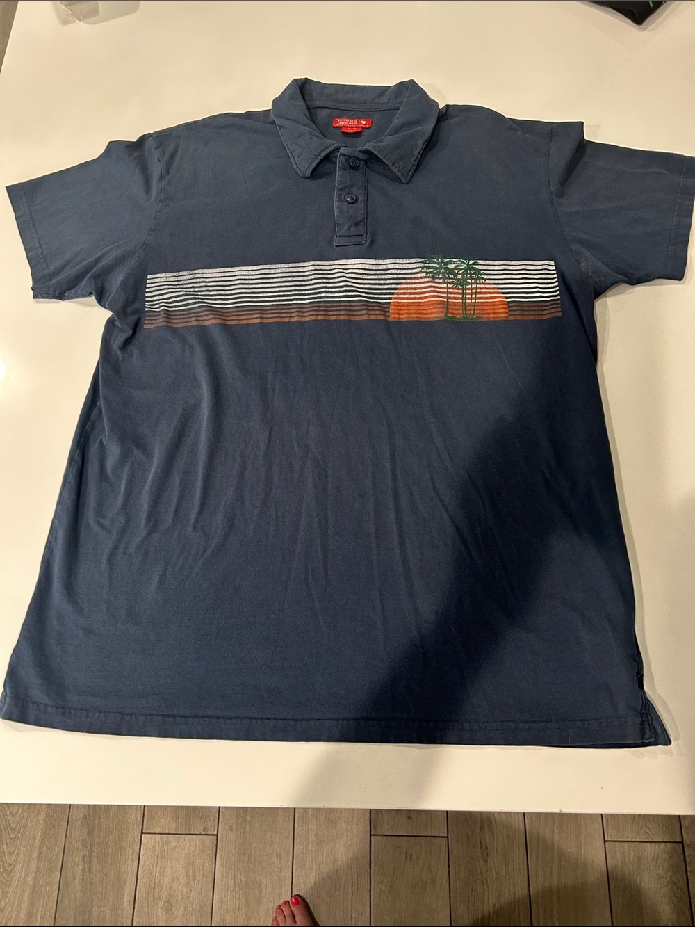 Y2K Vintage Guess Jeans Men’s Striped Surfer Collared Shirt